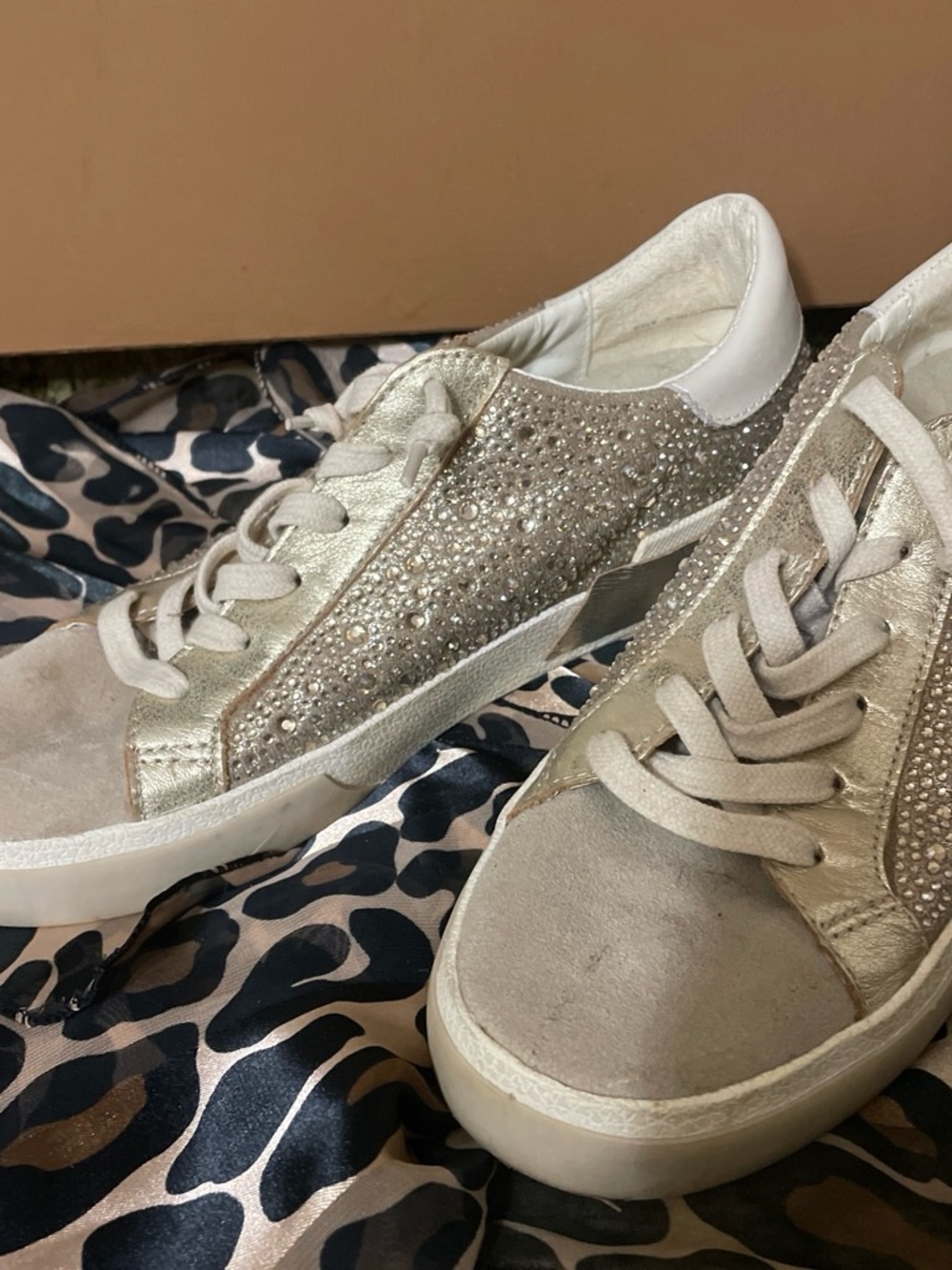 Dolce Vita Silver Crystal-Embellished Women's Sneakers
